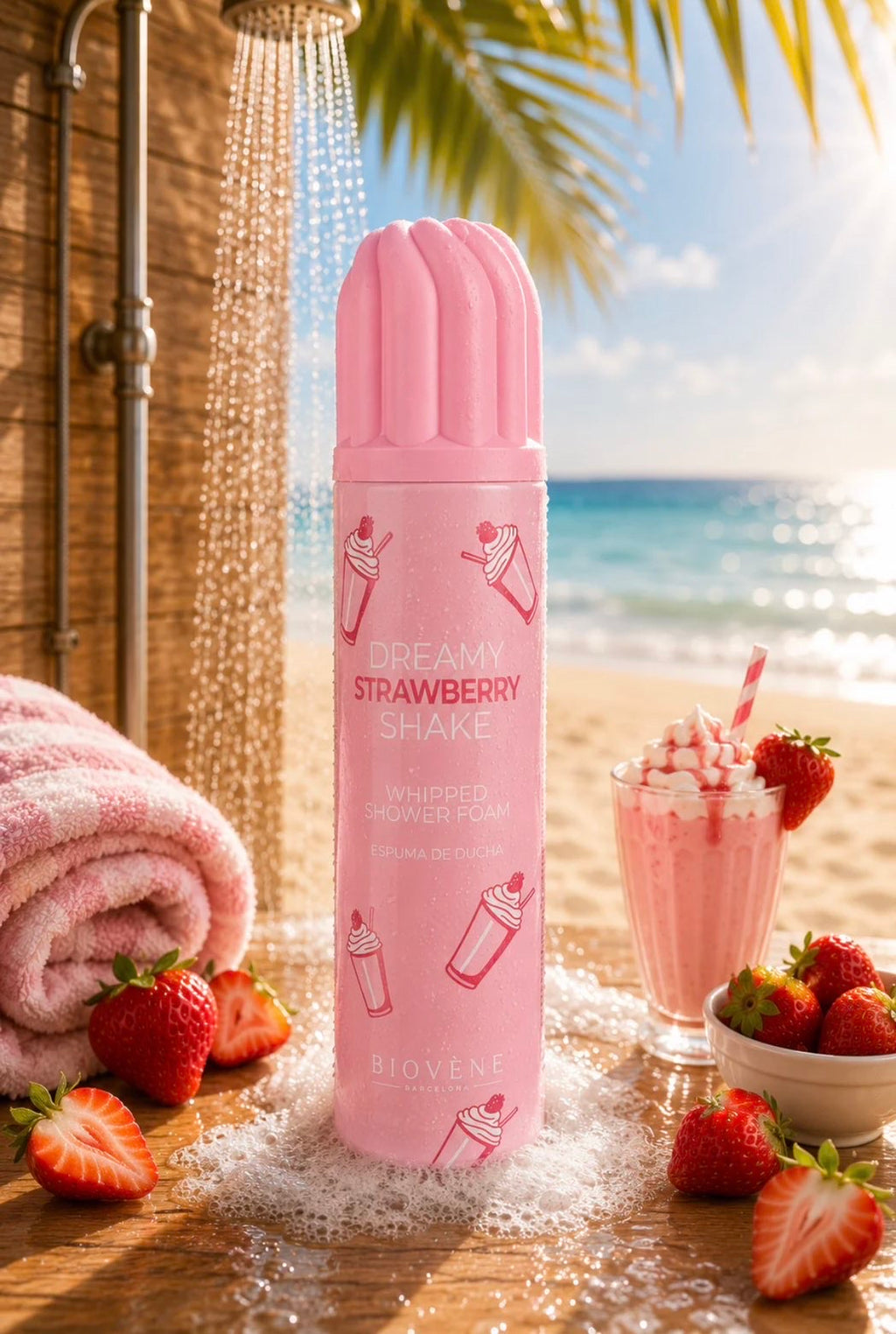 Chantilly de douche fraise milk-shake 250ml