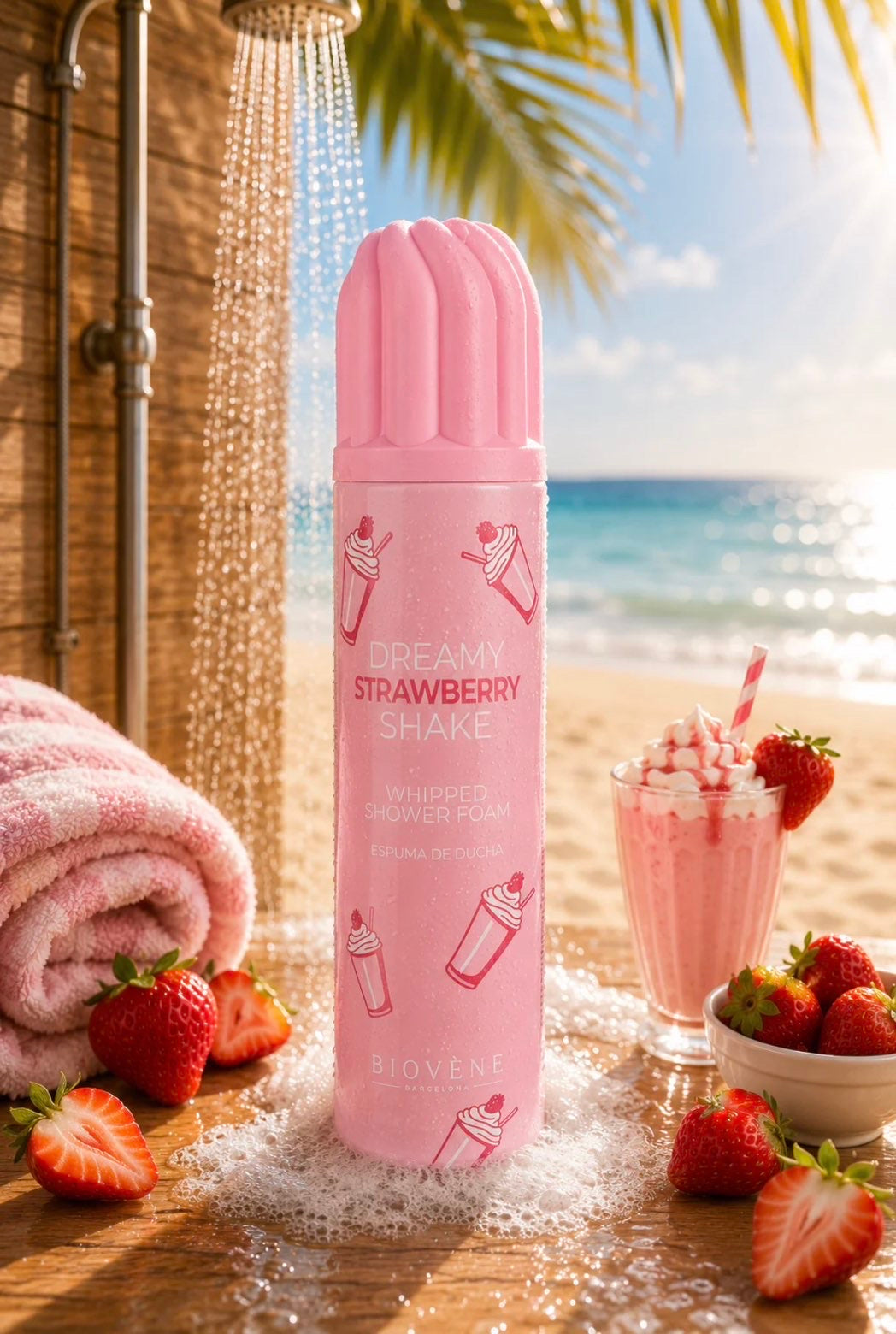 Chantilly de douche fraise milk-shake 250ml