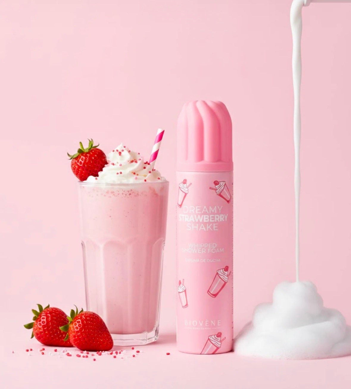 Chantilly de douche fraise milk-shake 250ml