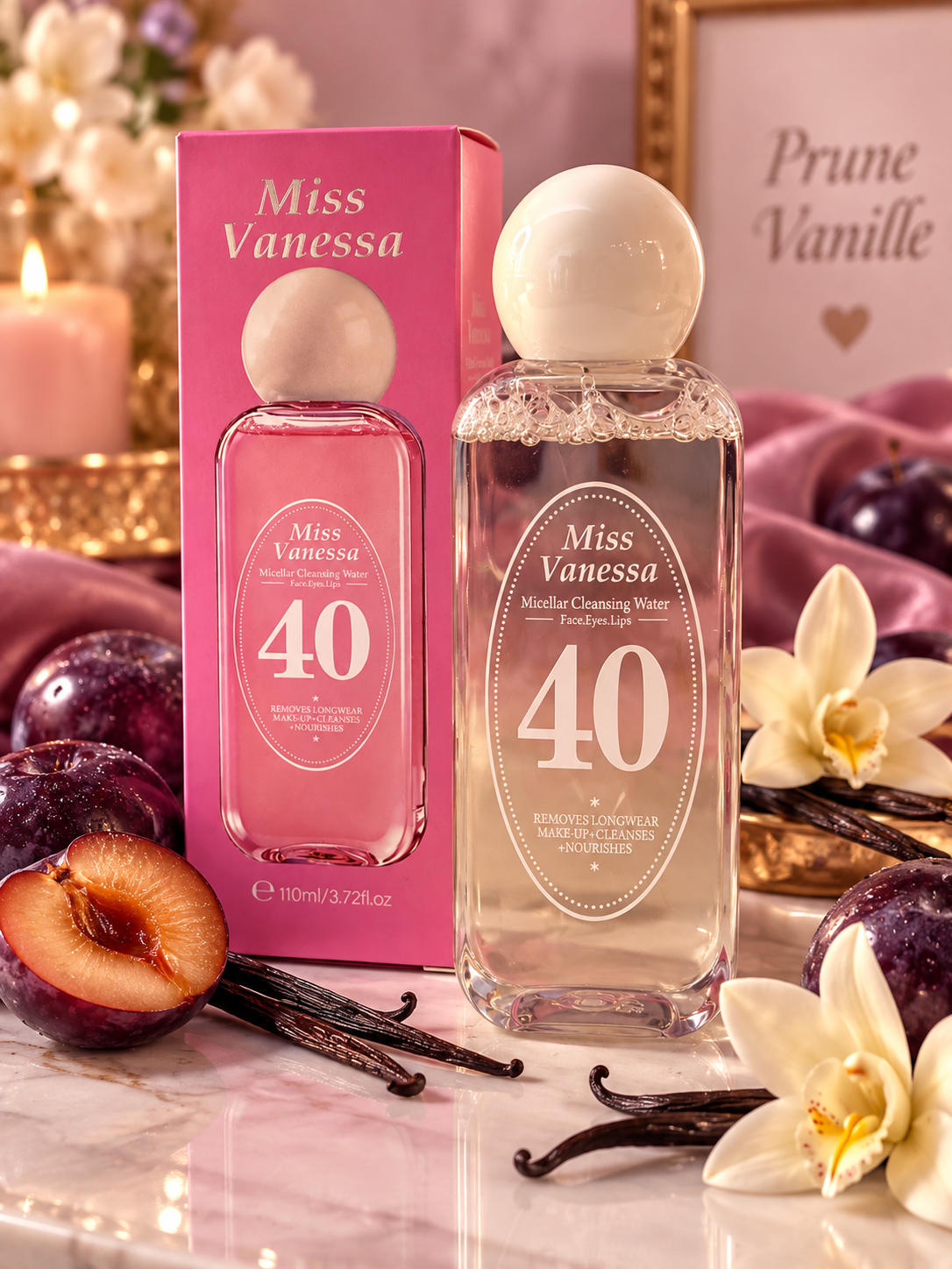 Eau micellaire 40 (  inspiré sol de Janeiro ) prune vanille🩷