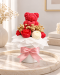 Bouquet Parfumé Ourson & Fleurs – À Personnaliser 🧸