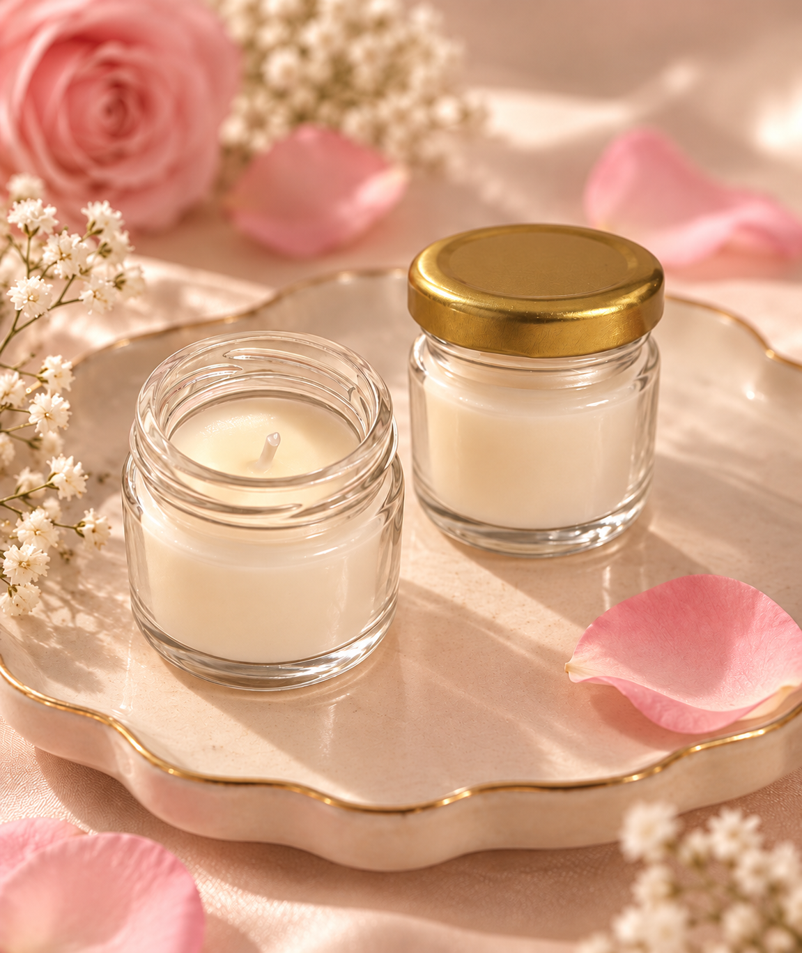 🕯️ Mini Bougie Artisanale – Senteur au Choix 🤍