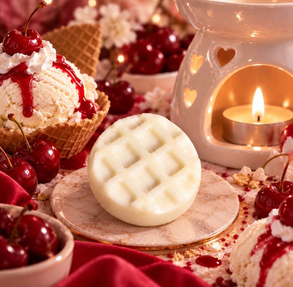 Fondant parfumé crème glace cerise 🍒